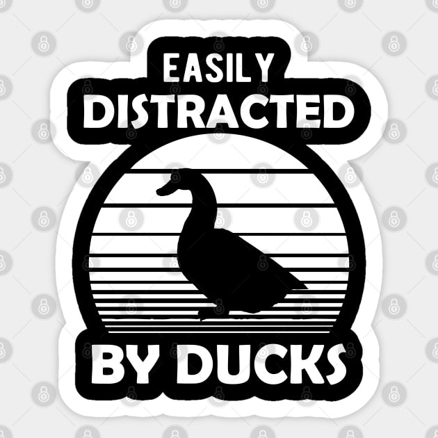 Duck - Easily distracted by ducks Sticker by KC Happy Shop